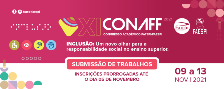 XI Conaff da Fatepi/Faespi será promovido entre os dias 9 e 13 de novembro